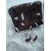 Set stropdas pochet manchetknopen bruin zwart zilver Fantasy